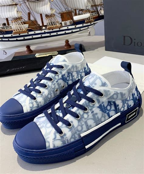 blue dior shoes.